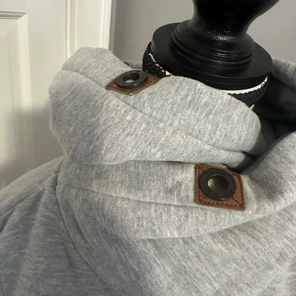 Medium Gray Squirrel Print Naketano Tunic Sweatshirt *no drawstring* - Picture 7 of 8